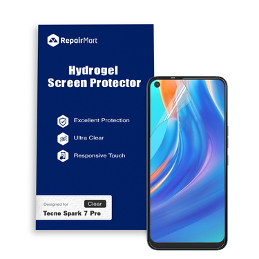 Tecno Spark 7 Pro Compatible Premium Hydrogel Screen Protector With Full Coverage Ultra HD